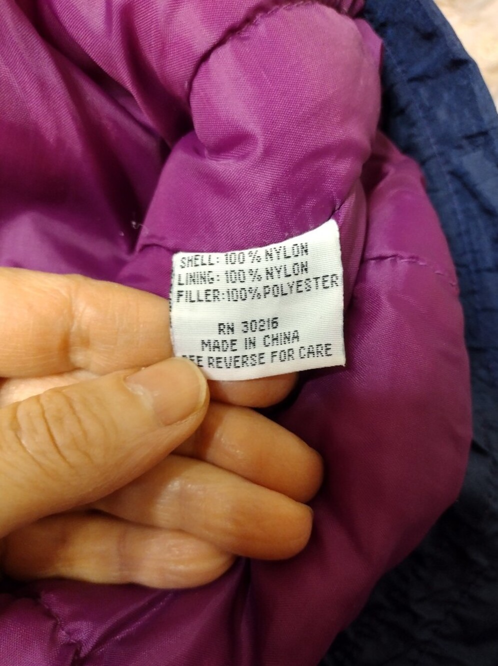 Vintage 1980's Otello Pelle Navy, Teal & Purple Nylon Ski Jacket - Picture 7 of 9